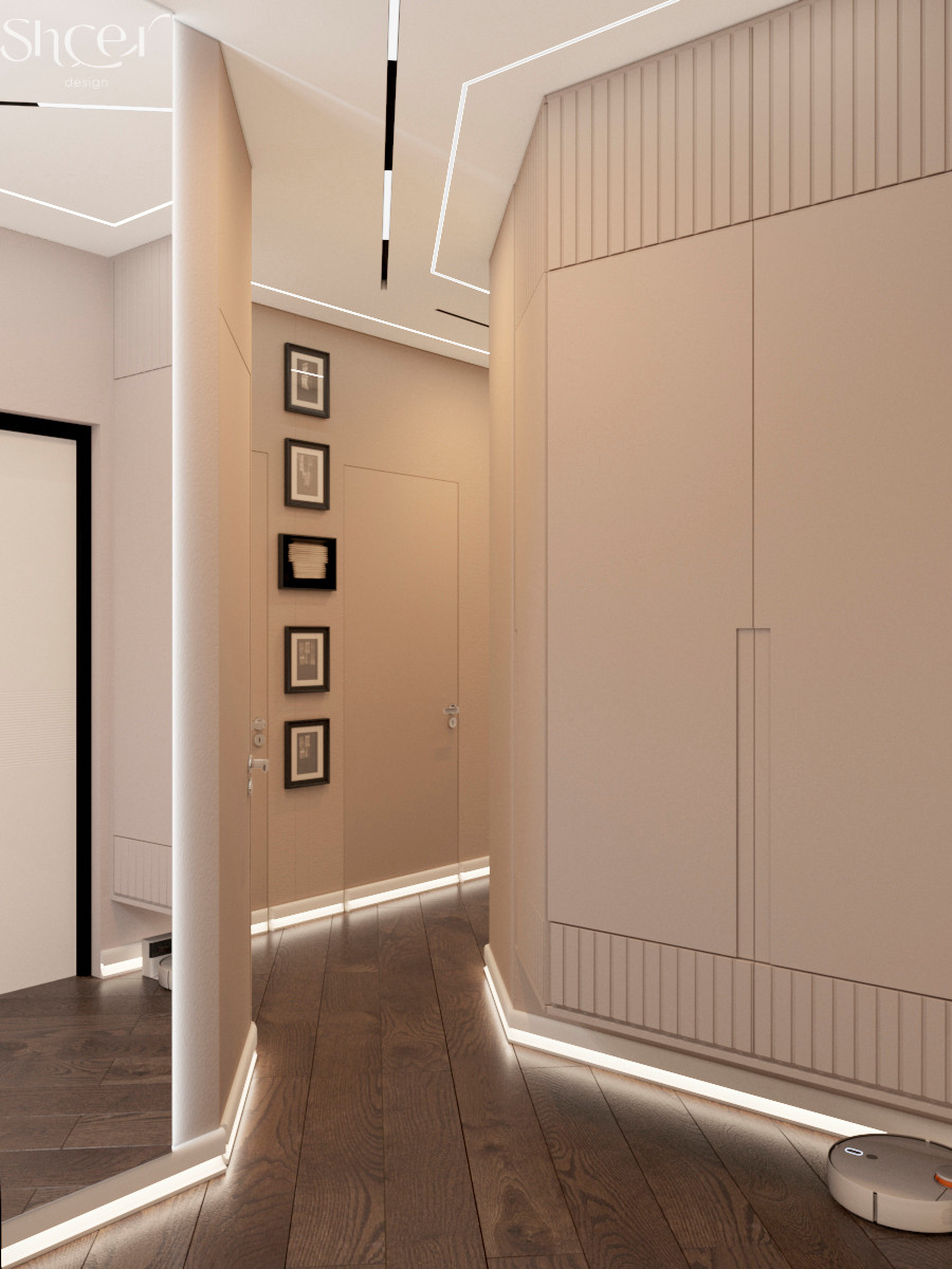 Мягкий свет на серой набережной