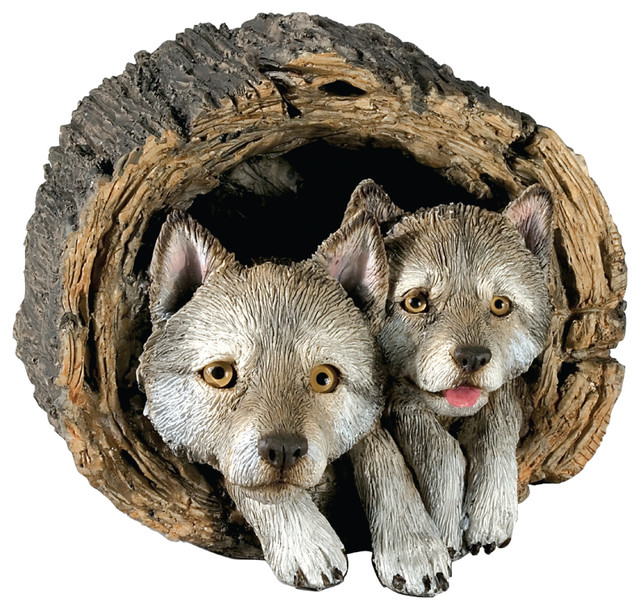 Wolves Figurine Contemporary Decorative Objects And Figurines by