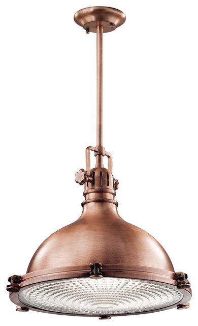 Extra Large Industrial Pendant, Antique Copper