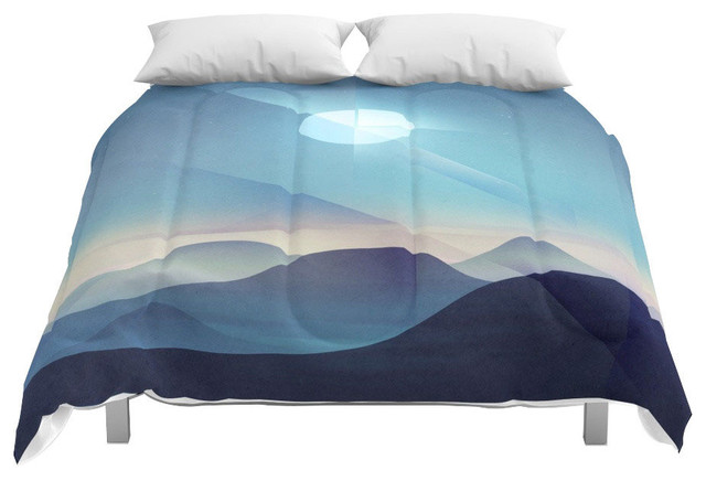 Society6 Northern Lights Abstract Comforter Contemporary