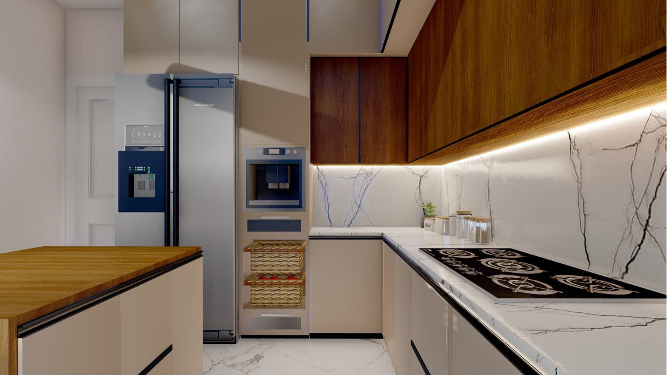 Mid-Century Modern Kitchen Space in Uxbridge