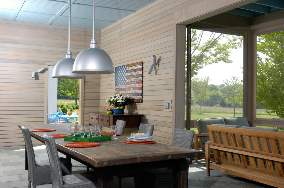 Design ideas for a country verandah in New York.