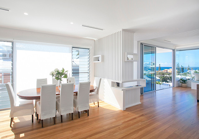 This is an example of a small contemporary dining room in Sunshine Coast.