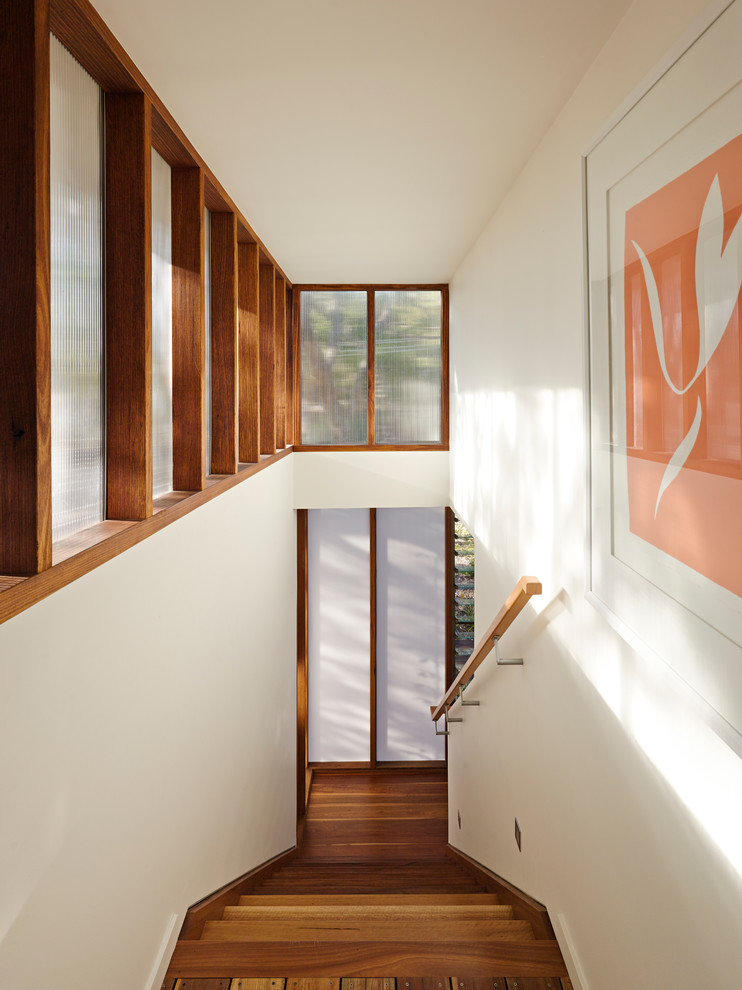 Photo of a contemporary staircase in Sunshine Coast.