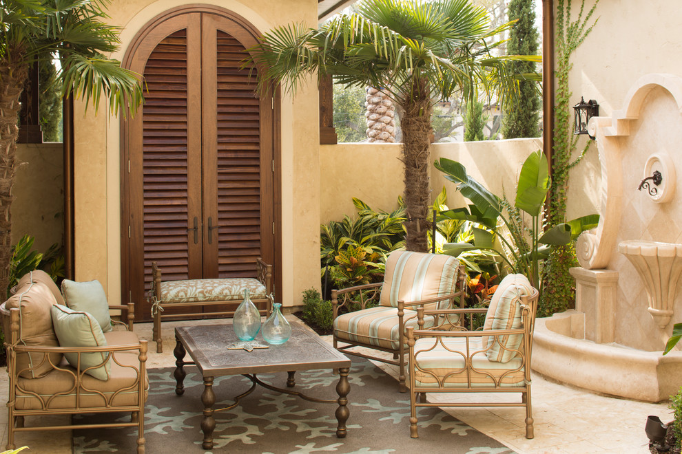 Inspiration for a mediterranean patio in Houston.