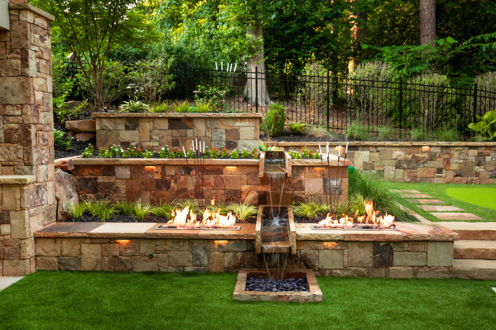 This is an example of a modern patio in Atlanta.