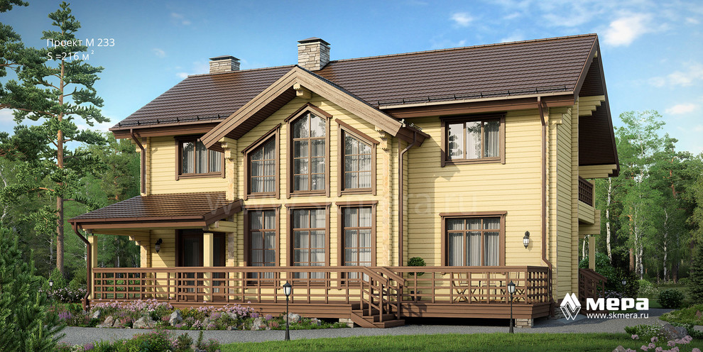 Современные  дома из клееного бруса