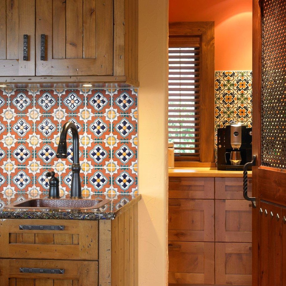 Mountain style kitchen photo in Phoenix