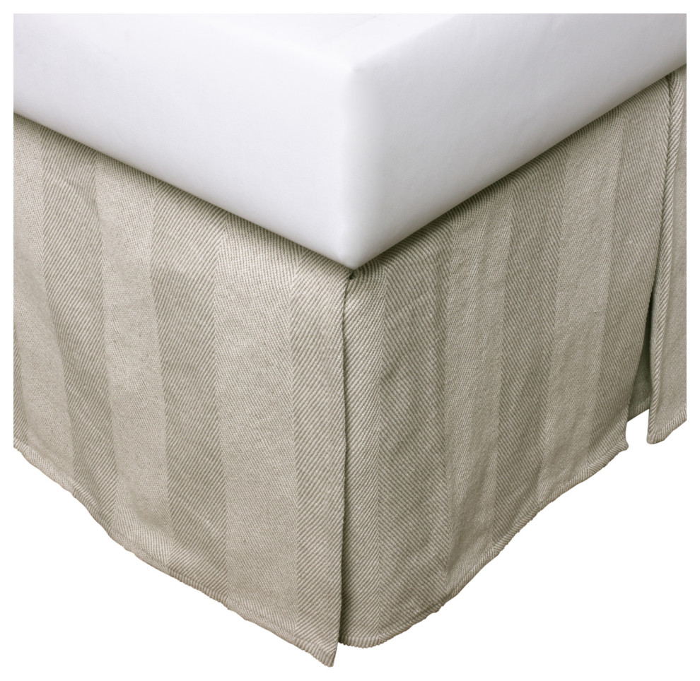 Titi Linen and Cotton Drop 3Panel Bedskirt, King Transitional Bedskirts by Amity Home Houzz