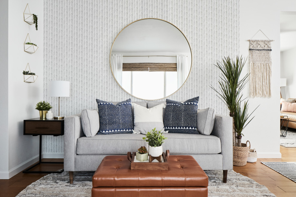 Example of a 1960s living room design in Los Angeles