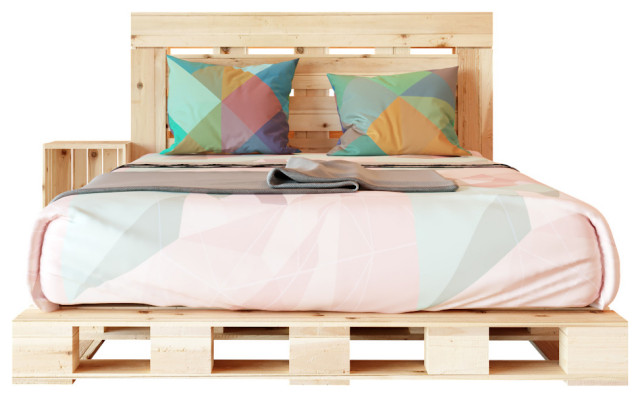 Pallet Bed Includes Headboard And, Wooden Pallet Bed Frame Full