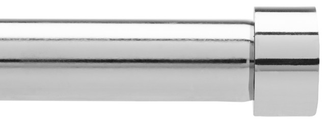 Cappa 1" Single Rod, 66-120", Polished Silver