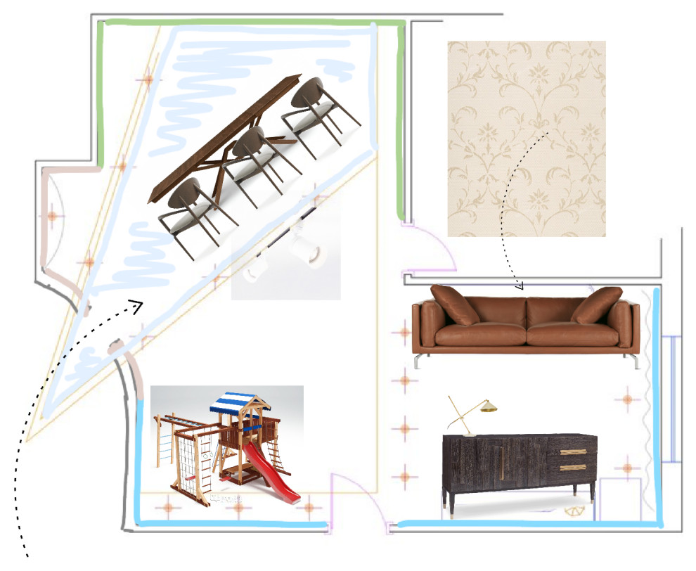 Гостиная для многодетной семьи