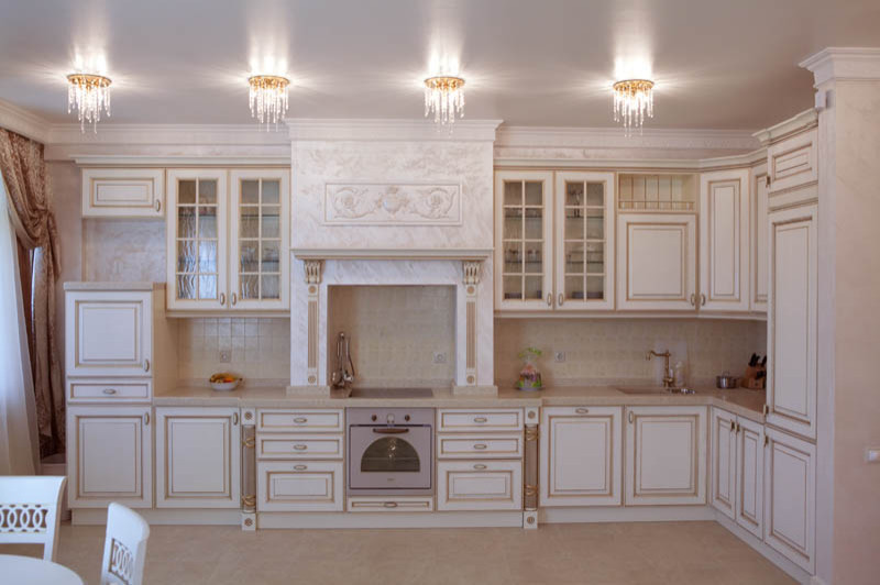 Классический Интерьер квартиры  в бежевых тонах (120 кв м)