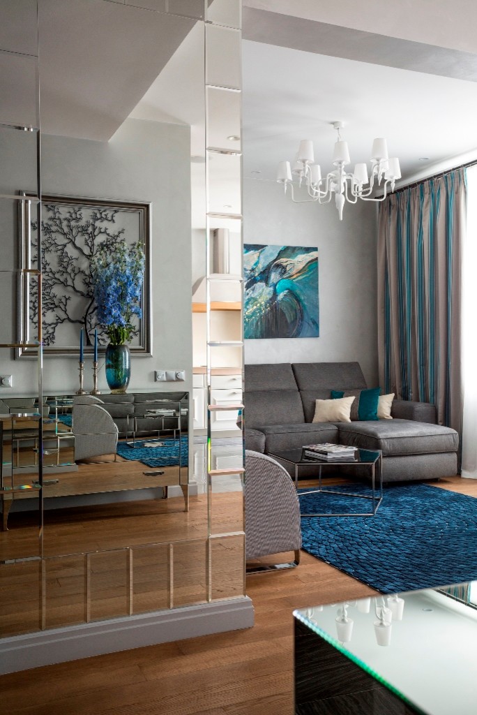 Квартира в синих оттенках