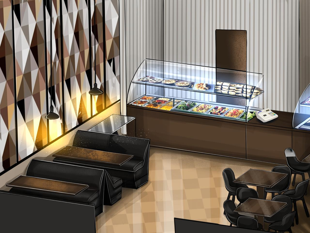 Быстрый эскиз-идея кафе