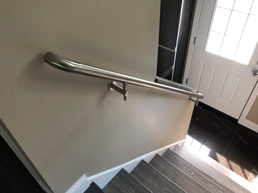 Raised Ranch Stair Railing - Contemporary - Staircase - New York - by ...