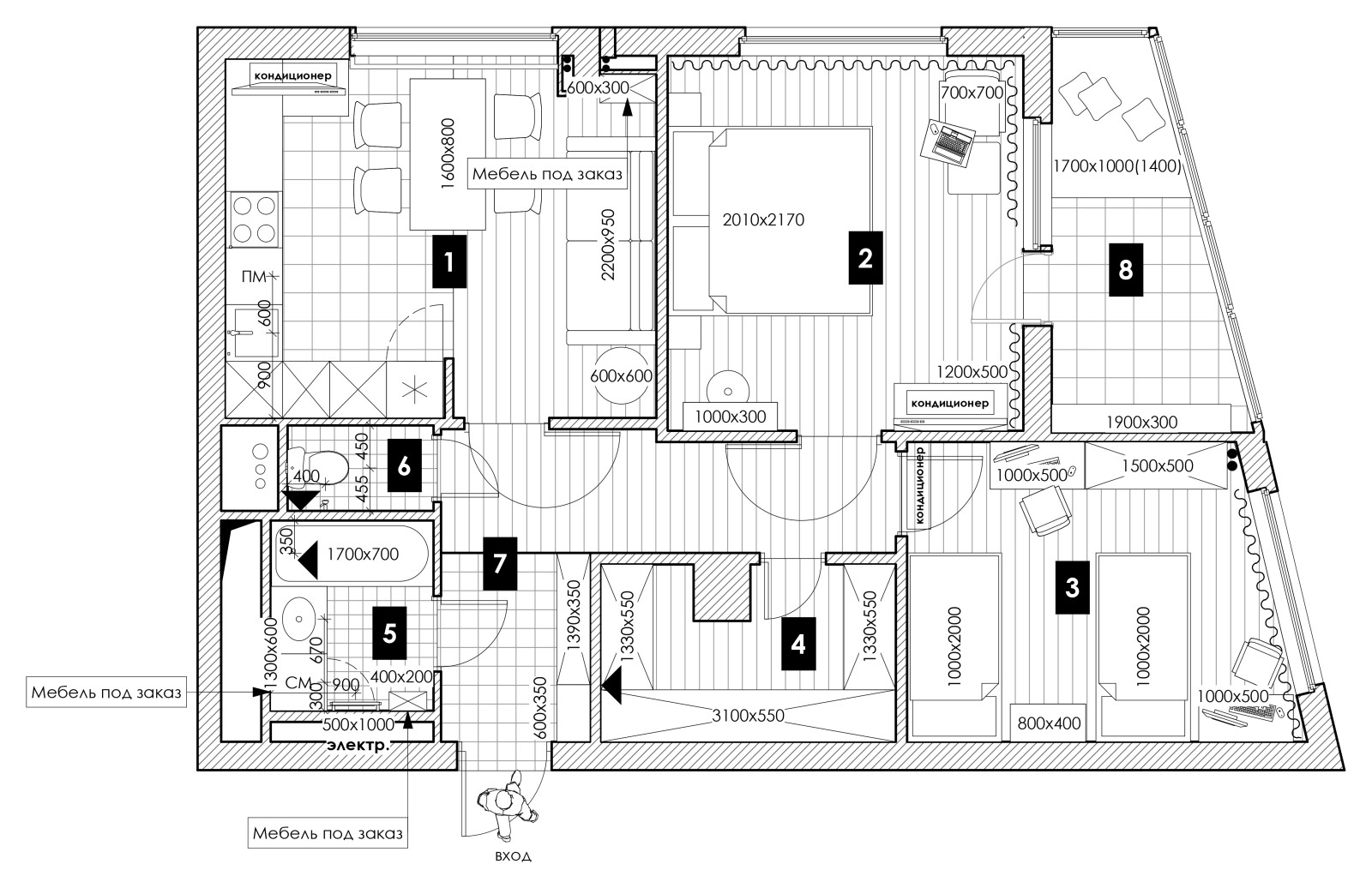 Кирпич в квартире