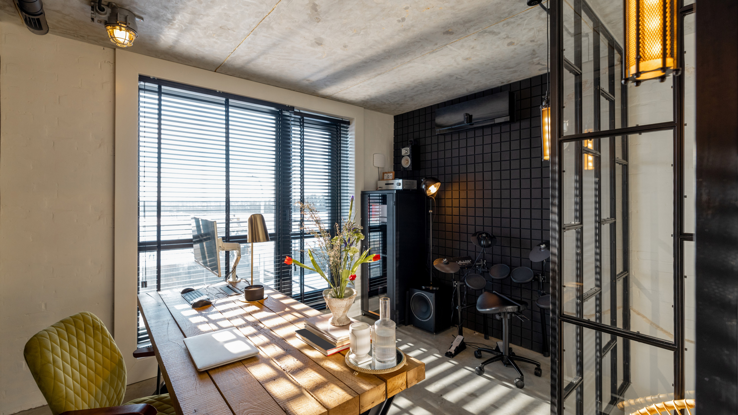 Industrial Chic Home Office with Raw Materials in Epsom
