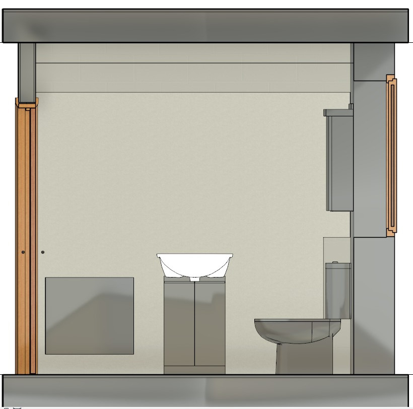 Esempio di una piccola stanza da bagno design