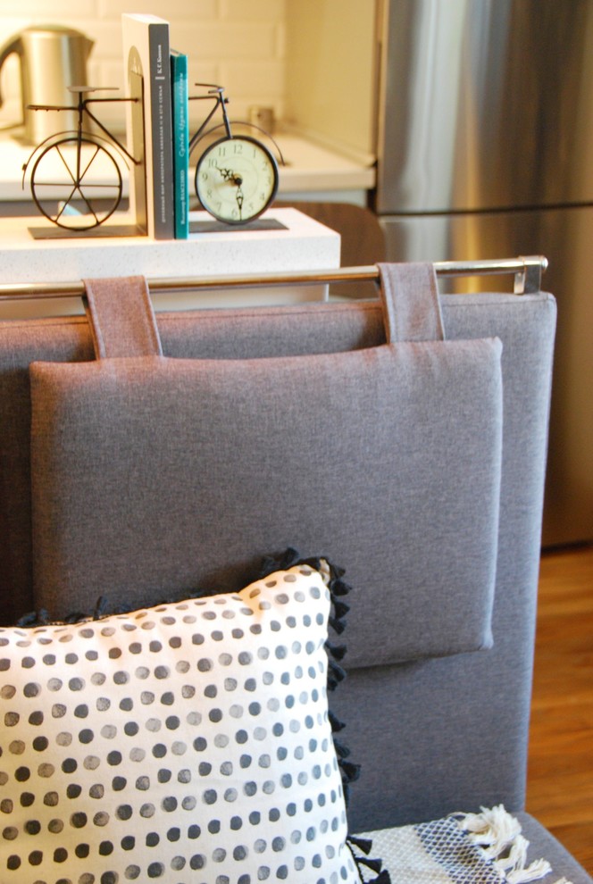 Кухня-гостиная в скандинавском стиле "Туманный Петербург"