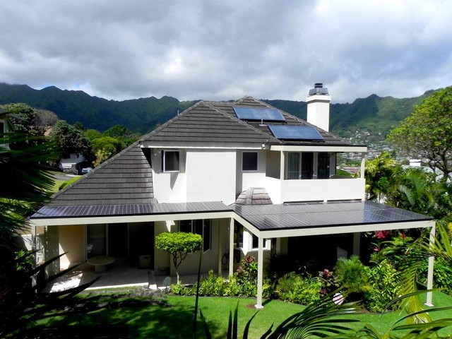 EcoShade Solar Roof contemporain-facade