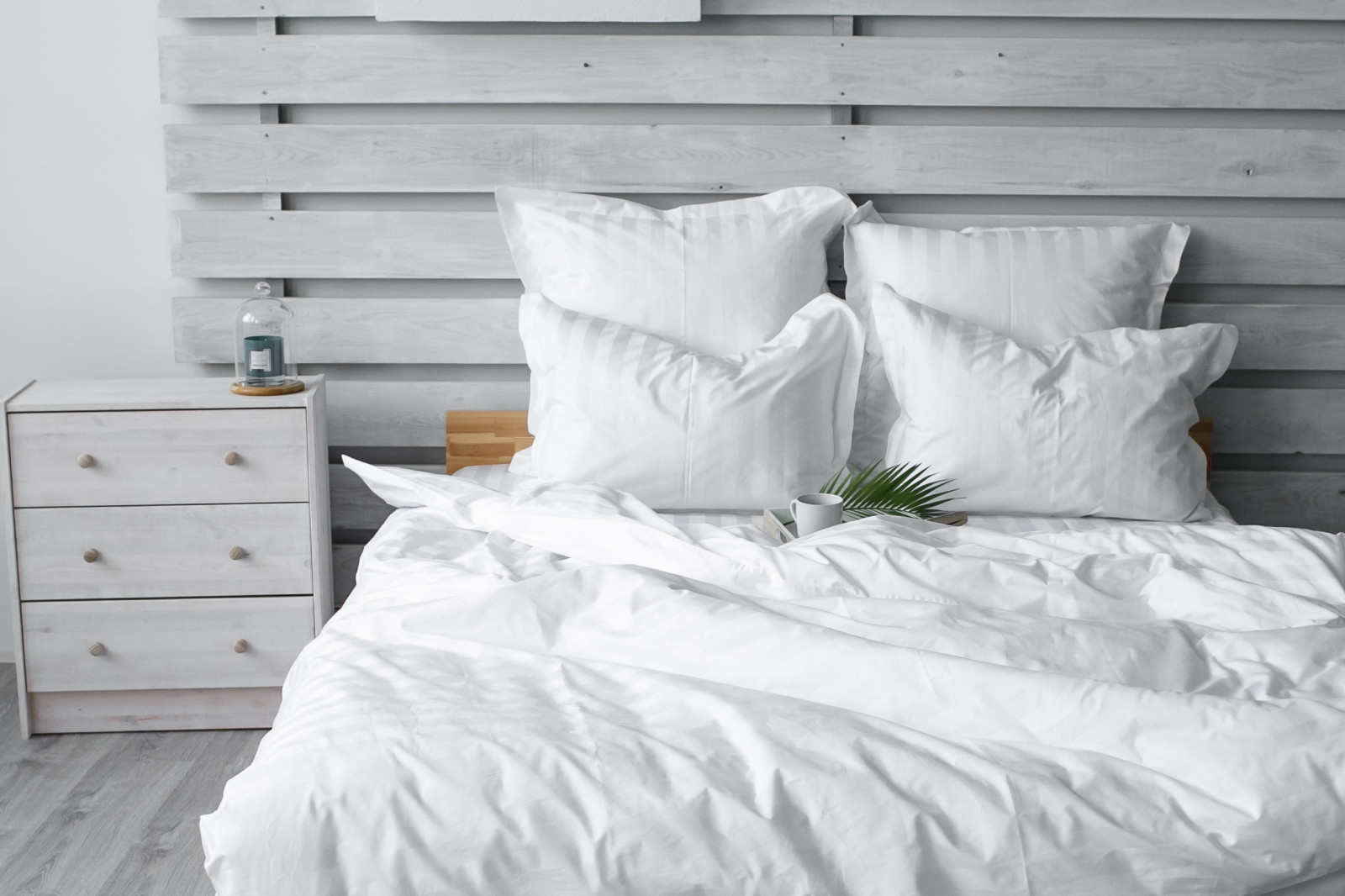 Однотонное постельное белье - белый