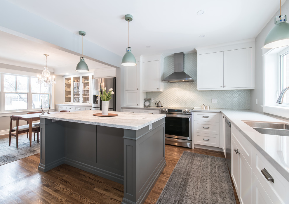 Inspiration for a transitional kitchen remodel in Toronto