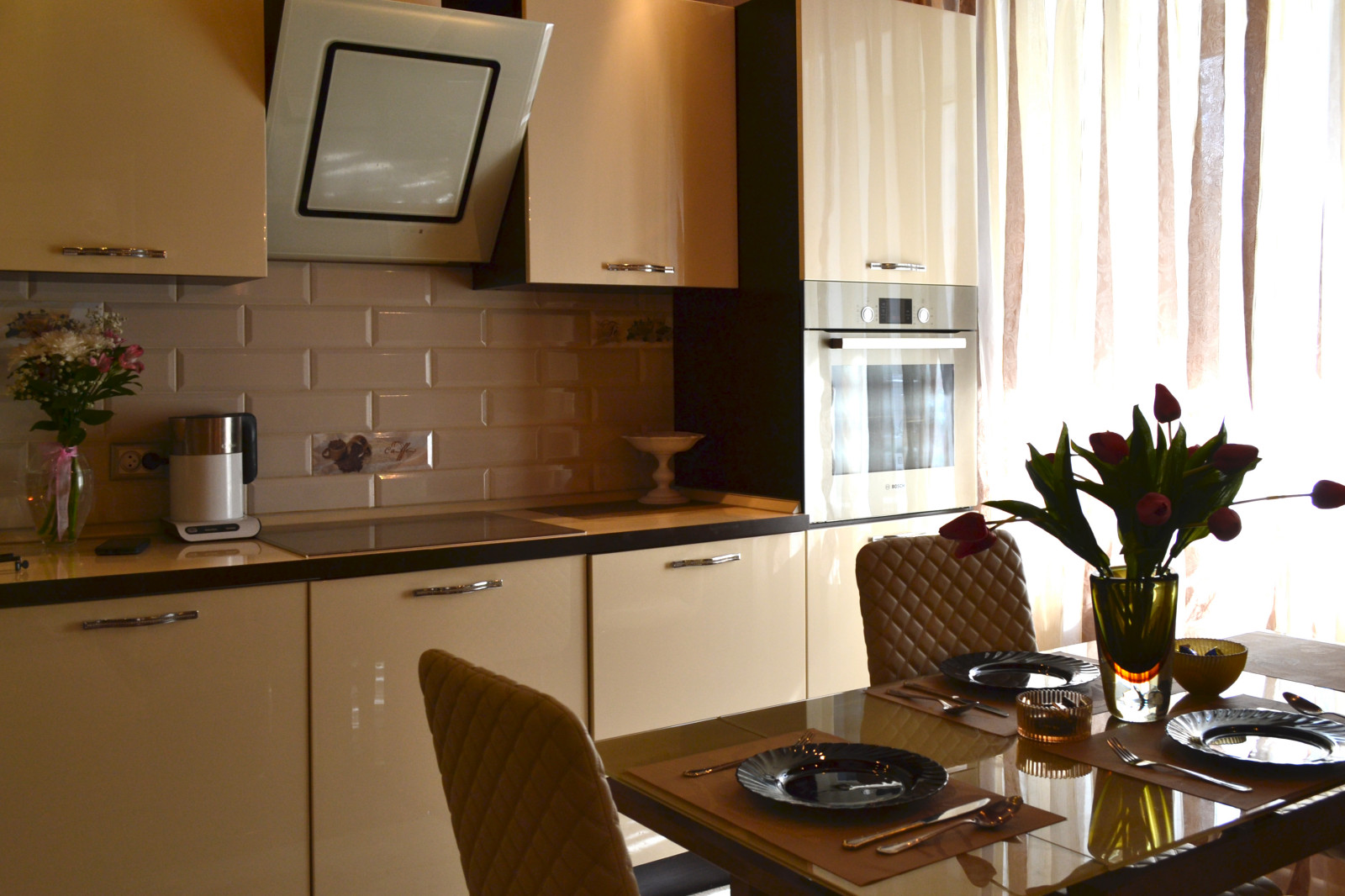 Теплые оттенки - гостиная