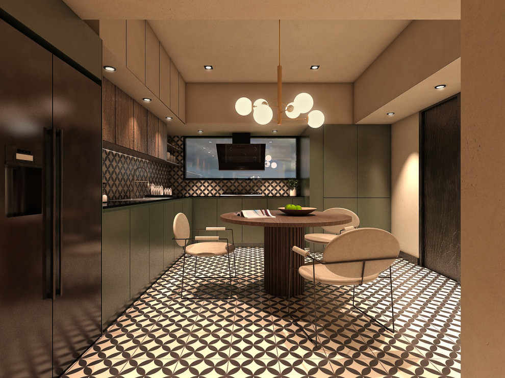 Inspiration for a contemporary kitchen remodel in Chennai