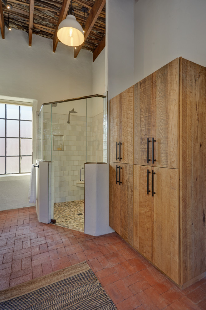 Inspiration for a rustic bathroom remodel in Phoenix