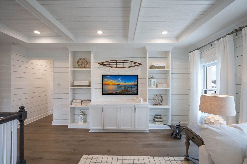 Inspiration for a beach style family room in Jacksonville.