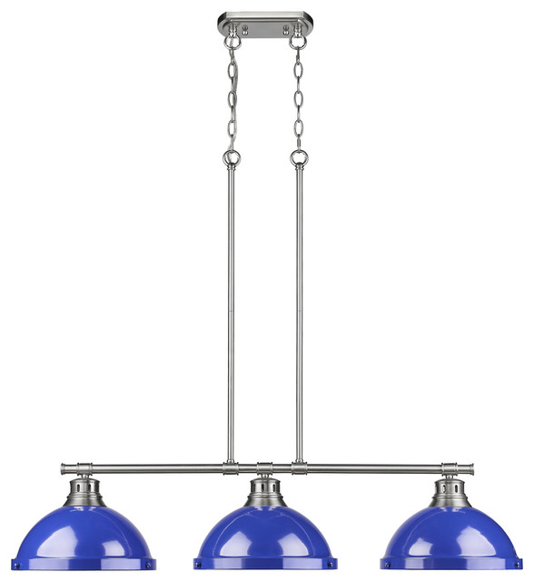 Duncan 3 Light Linear Pendant Pewter Contemporary Kitchen Duncan 3 Light Island Pewter