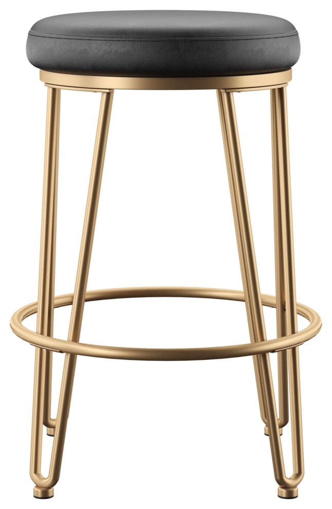 Acuff Faux Leather Counter Stool Contemporary Bar Stools And