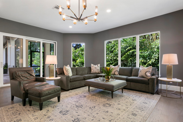 Sunset Blvd. - Transitional living-room