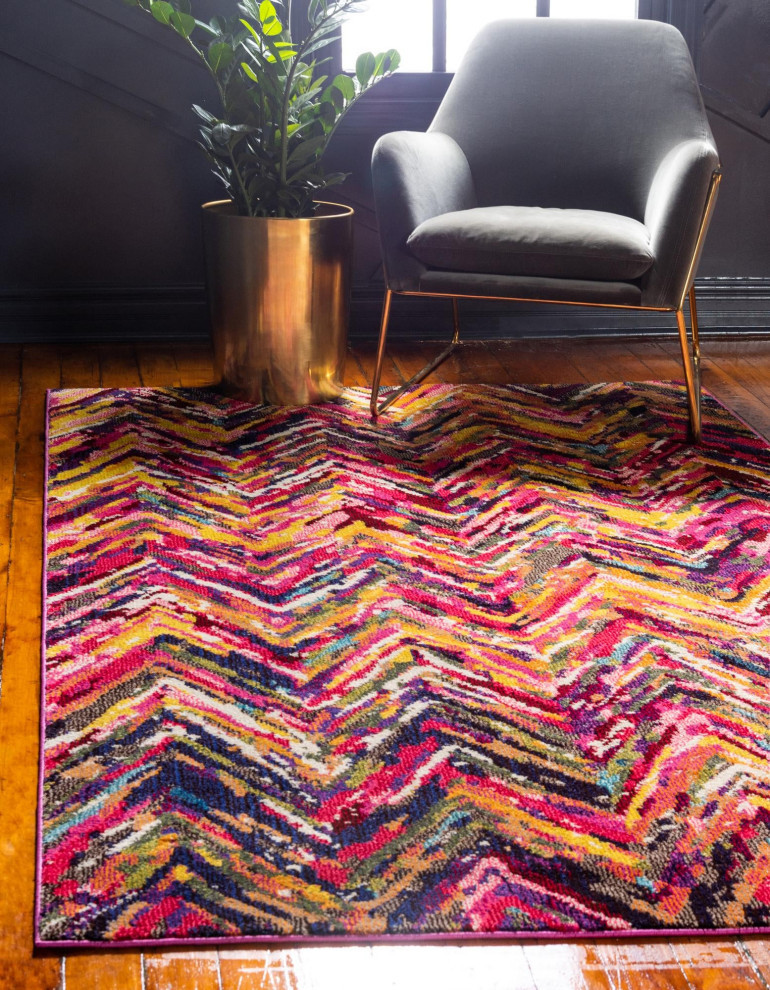 Rug Unique Loom Estrella Multi Rectangular 3' 3 x 5' 3 Contemporary Area Rugs by Kolibri