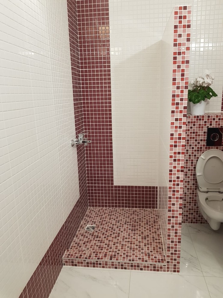 Стеклянная душевая дверь,матовая