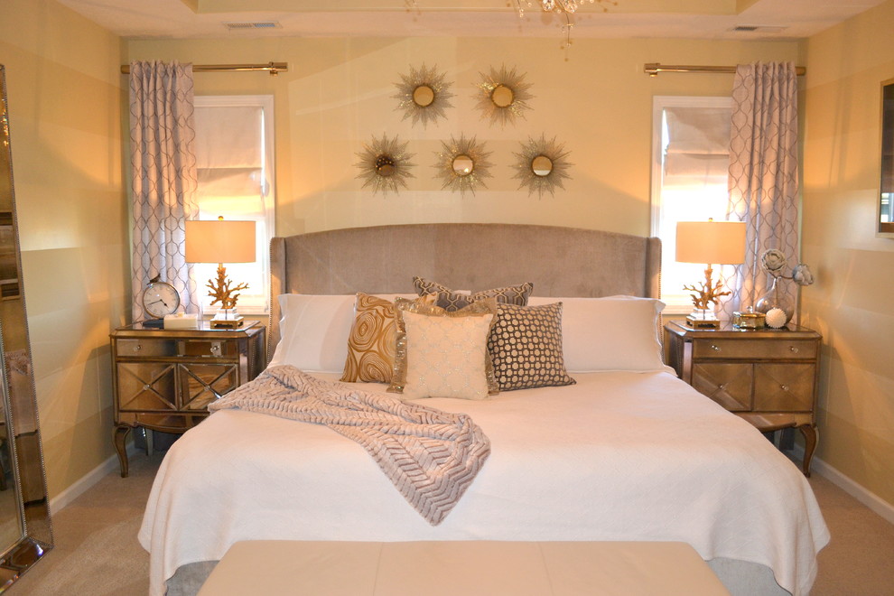 Inspiration for a transitional bedroom in Omaha.