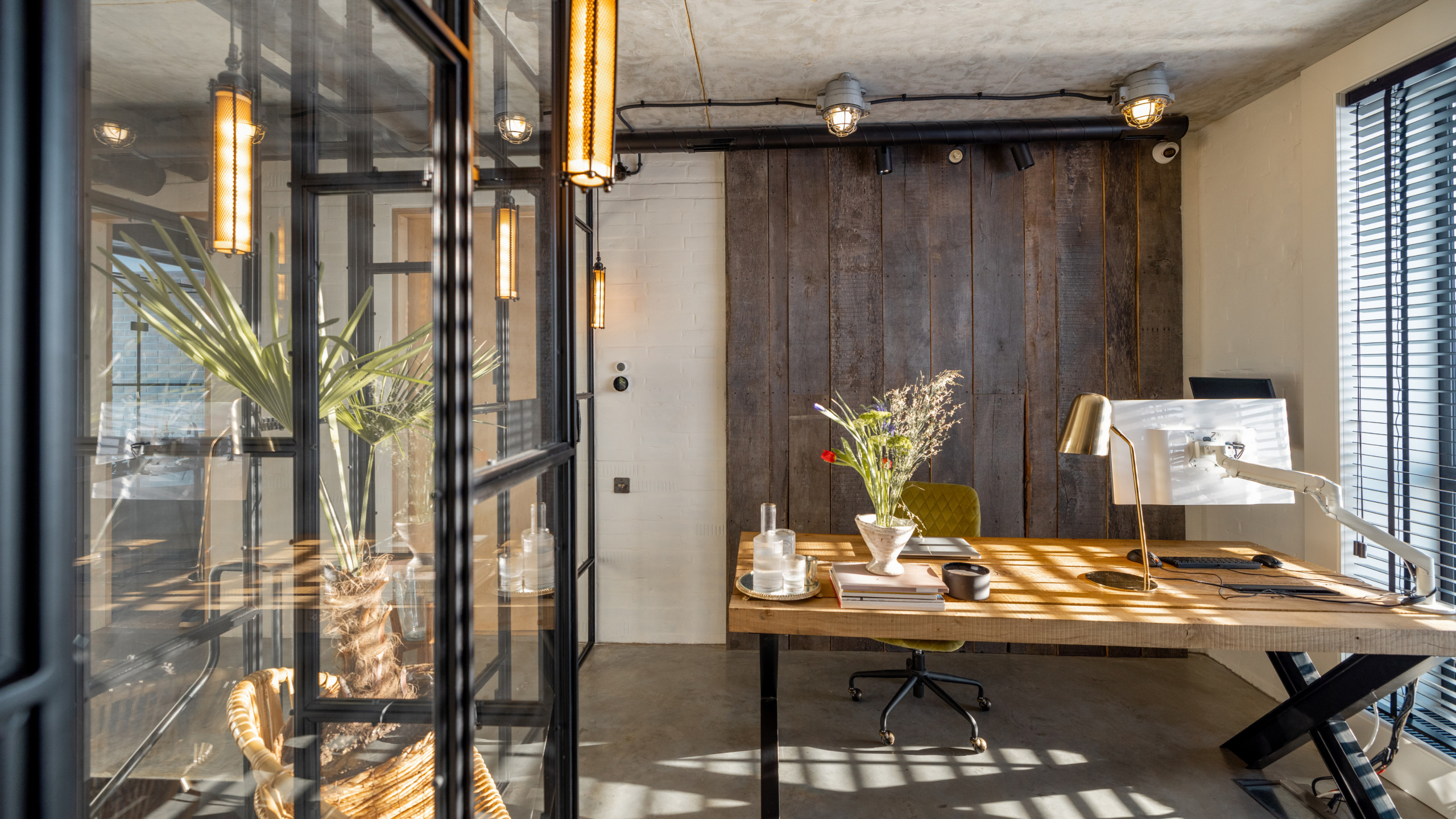 Industrial Chic Home Office with Raw Materials in Epsom