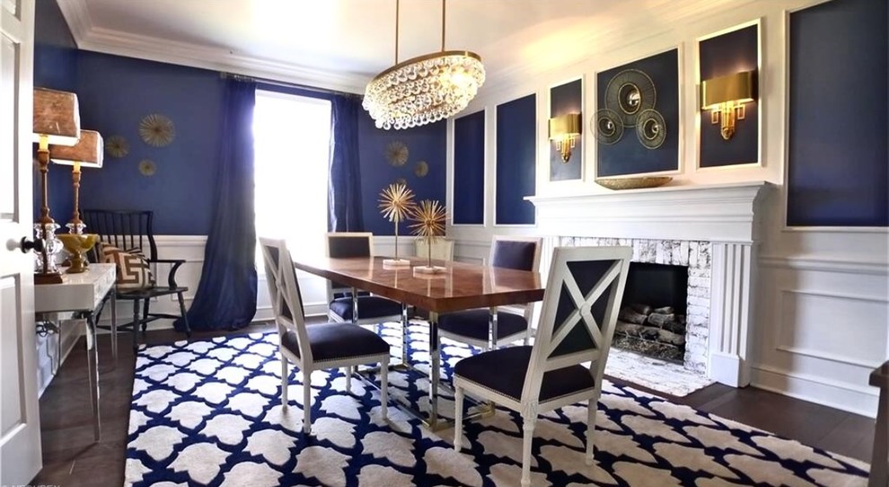 Dining room - transitional dining room idea in Cleveland