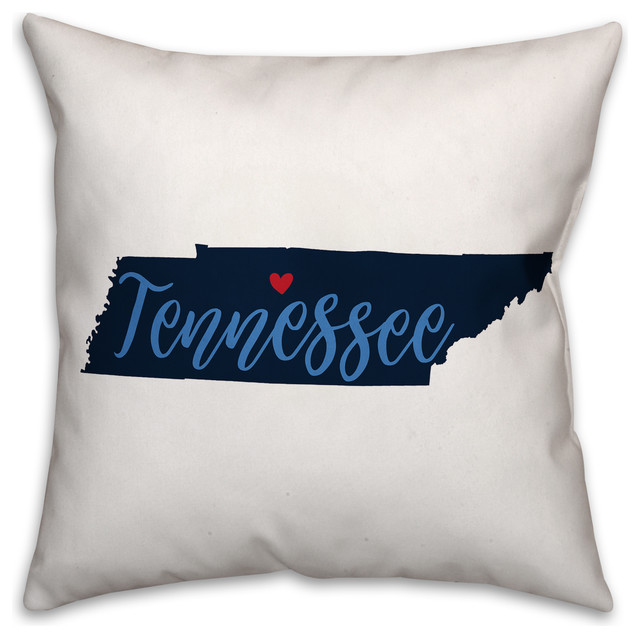 Navy And Blue Tennessee Pride 16x16 Spun Poly Pillow Contemporary Decorative Pillows By Designs Direct
