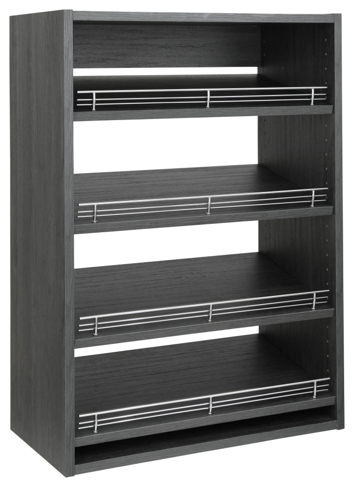 Vista Collection Slanted Shoe Shelf Short Tower Closet Organizer Unit