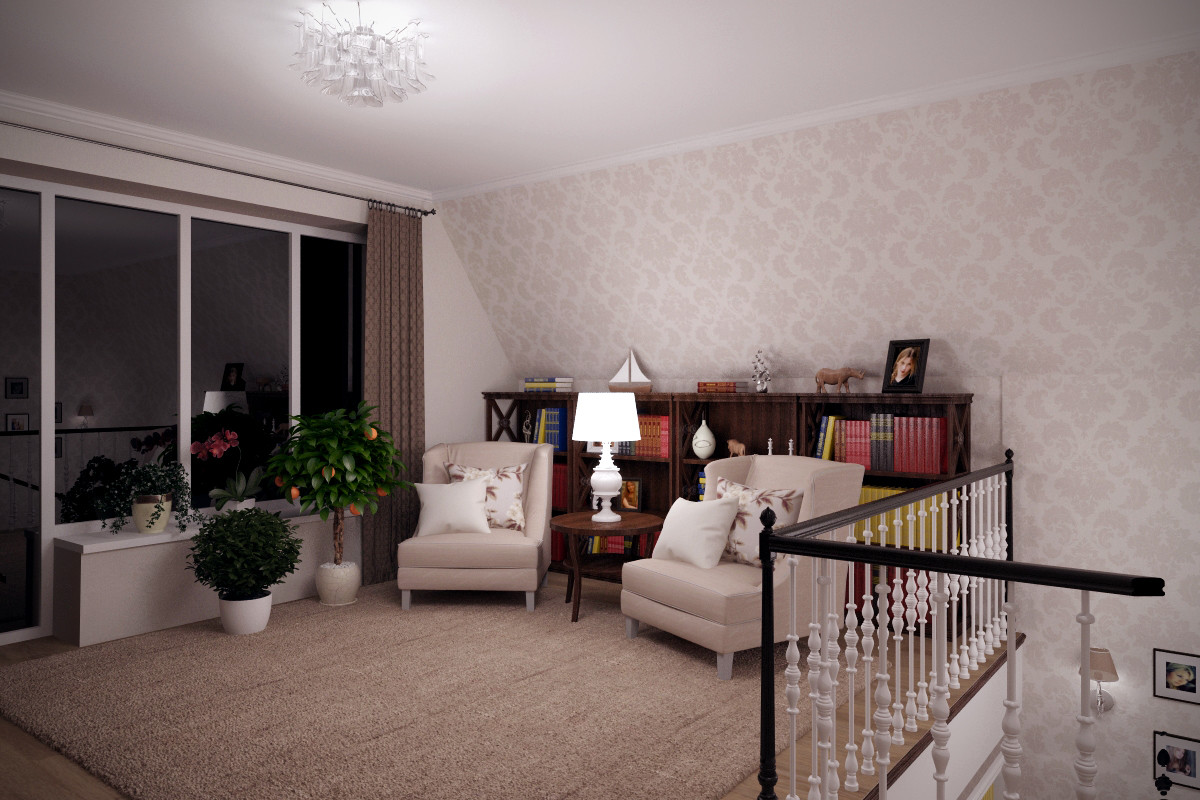 дизайн интерьера частного коттеджа в станице вешенская