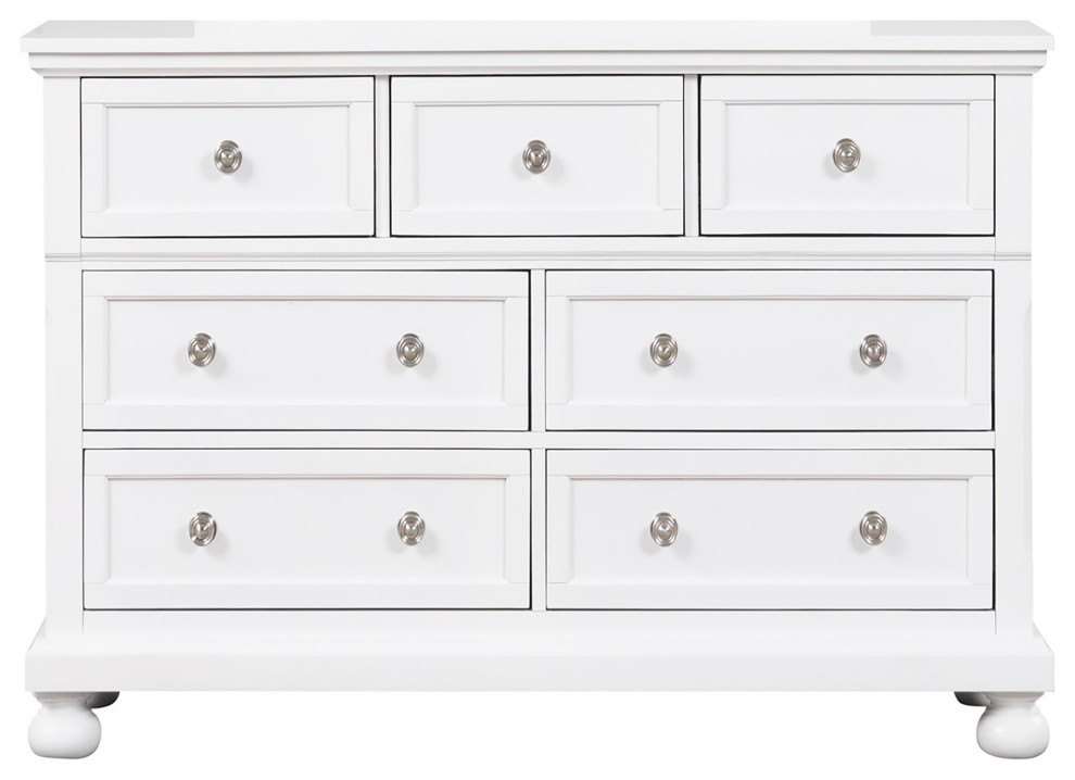 Meade 7-Drawer Dresser, 35 in. X 60 in. X 18 in., White