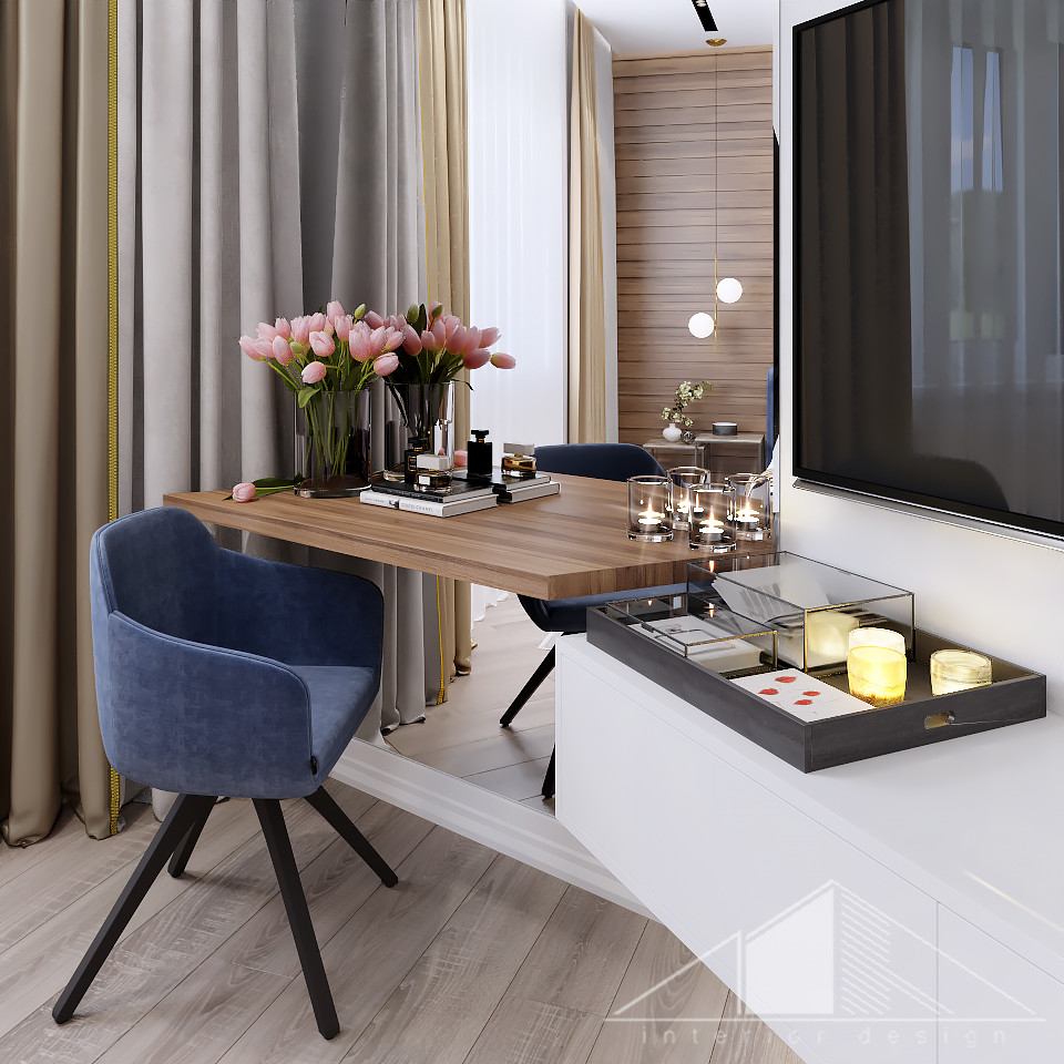 Дизайн интерьера трехкомнатной квартиры в Минске по ул. Ложинская