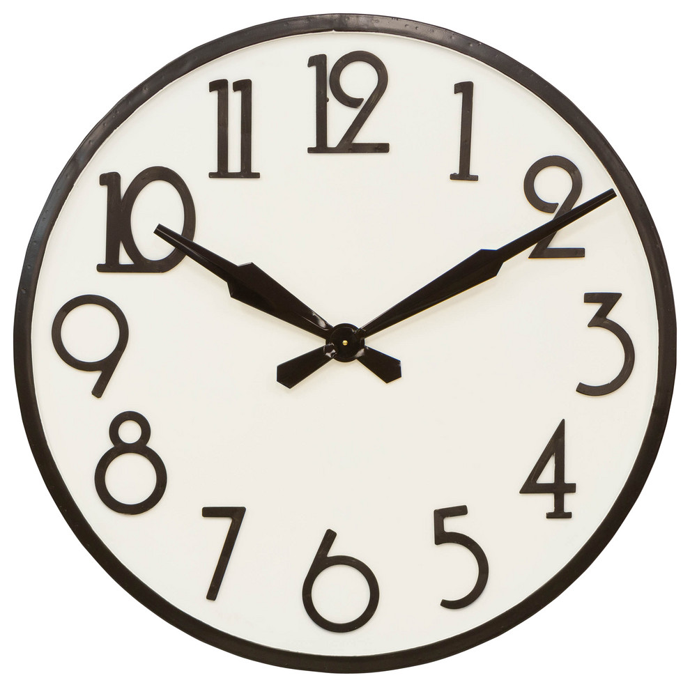 Corby Large Wall Clock Contemporary Wall Clocks by Aspire Home