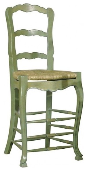 Furniture Classics Antique Green French Country Bar Stool