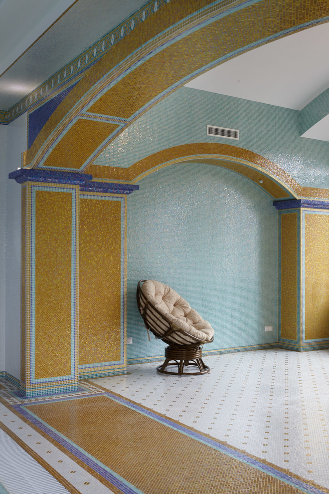 Художественная сборка панно из мозаики