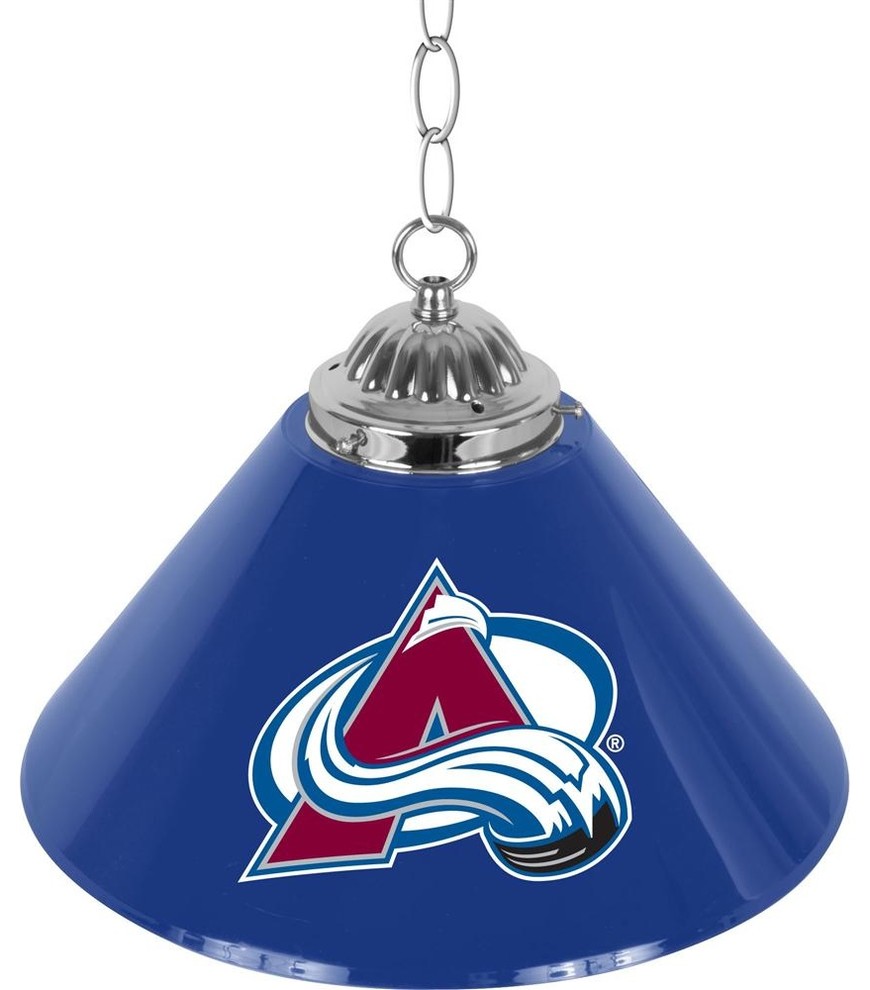 Single Shade Bar Lamp w NHL Colorado Avalanch