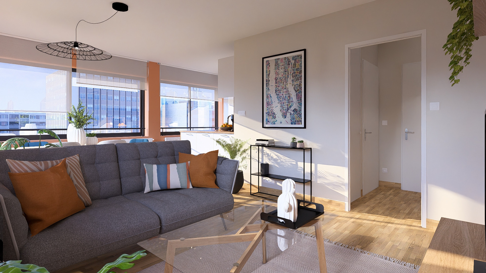 Décoration pièce de vie - Appartement à Nantes